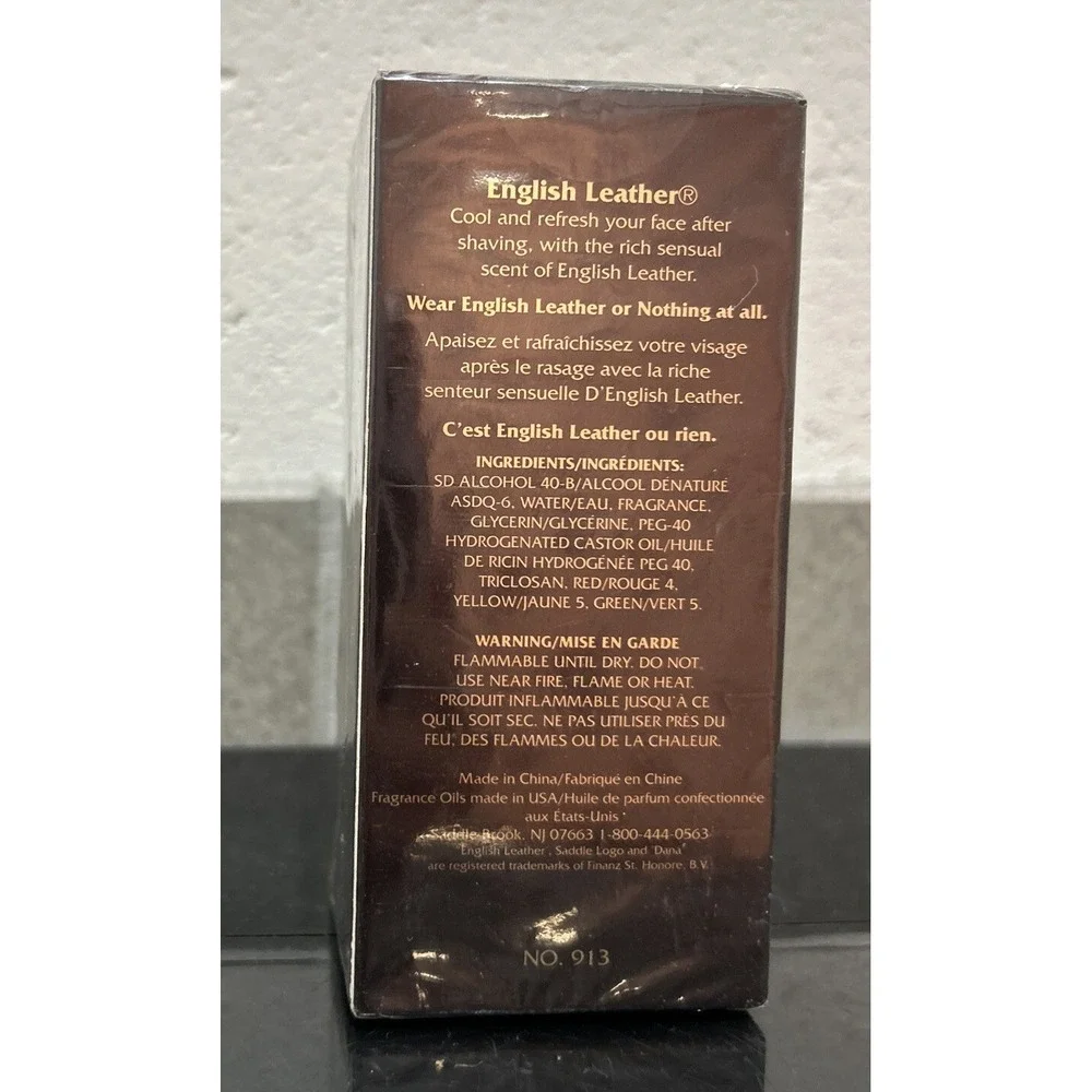 English Leather by Dana Aftershave Splash 3.4 fl.oz  NEW & SEALED!